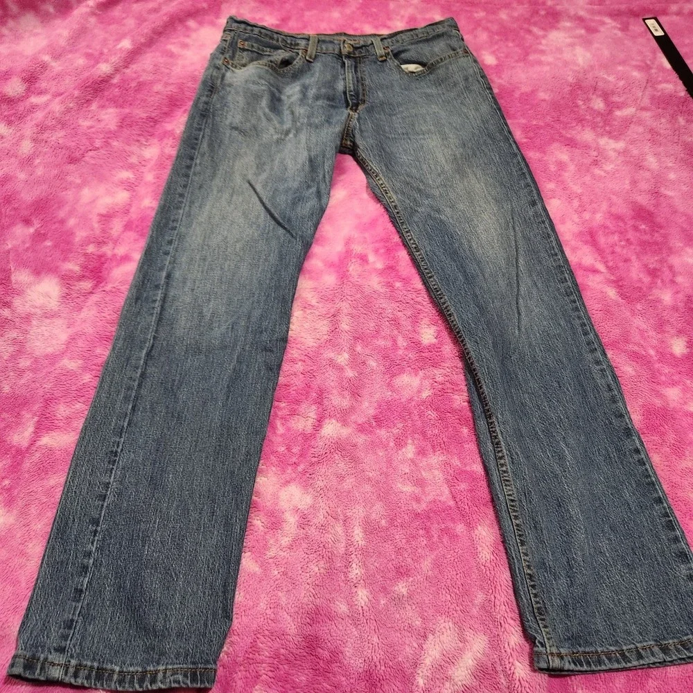 Levi's Jeans Men's 34x32 Mid Rise 505 Regular‎ Fit Blue Denim Made in Mexico